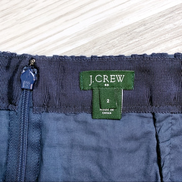 J. Crew Navy Eyelet Mini Skirt - Picture 6 of 7